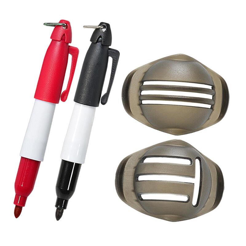 2x Golfball Marker Set Putter Putting Golfball Ausrichtung werkzeug für Geschenk Männer