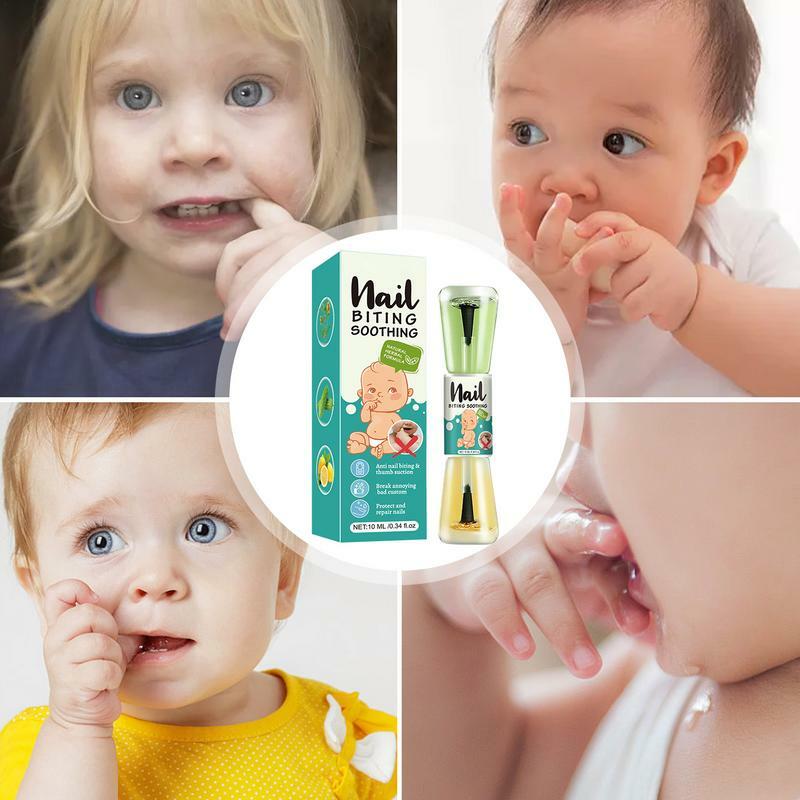 Esmalte de uñas líquido de degustación amarga para niños y adultos, herramienta de cuidado de uñas suave y segura, parada de succión de pulgar, 10ml