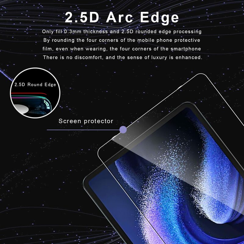 Protective Film for Xiaomi Pad 6 / 6 Pro (11 inch) 2023 Screen Protector with Camera Tempered Glass 9H hardness Anti-scratch