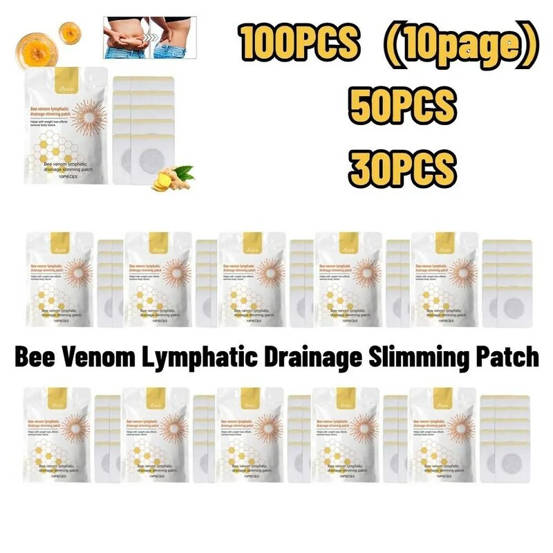 100/50/30Pcs Bee Lymphatic Drainage Slimming Patch Lymph Node Patch Slimming Patch Body Care Beauty Health