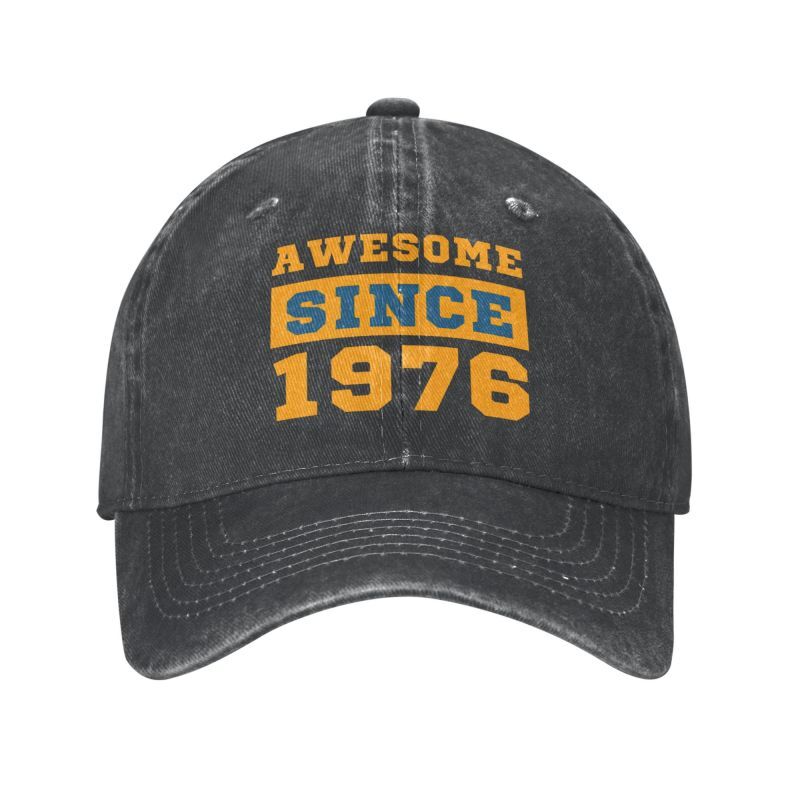 Fajna bawełna niesamowite od urodzenia w 1976 prezenty urodzinowe czapka z daszkiem dla mężczyzn kobiet spersonalizowana regulowana czapka dla dorosłych tata wiosna