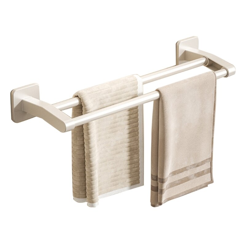 Estante para almacenamiento toallas, barra toalla montada en pared, soporte para colgar toallas, fácil instalación,