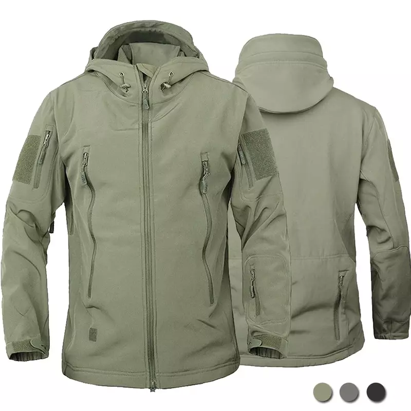 남성용 상어 피부 소프트 쉘 전술 방수 바람막이 전투 재킷, 후드 보머 코트, 2024 신상