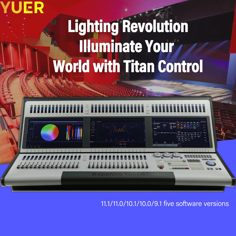 Sapphire Touch Plus-controlador de iluminación de escenario, consola táctil con DMX512 Tiger, v11, Flycase, espectáculo de luz, discoteca