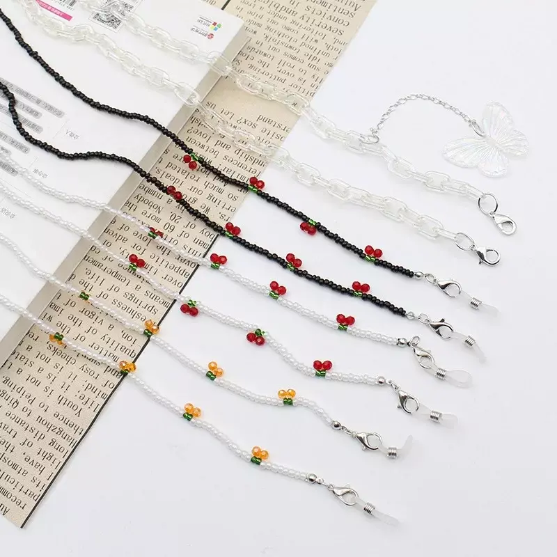 Аксессуары для очков в европейском и американском стиле, многофункциональное ожерелье с металлической цепочкой и жемчугом