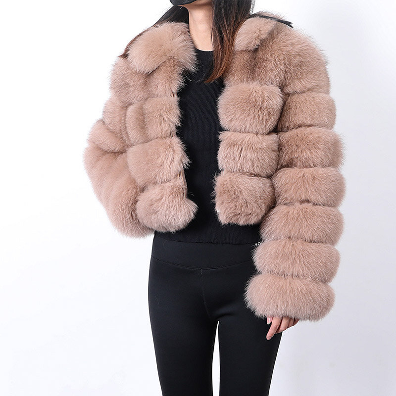 Maomaokong 2022 super quente inverno casaco de pele das mulheres real raposa jaqueta de pele natural racoon roupas femininas colete