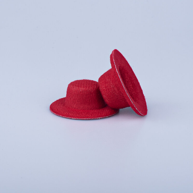 Chapeau à bord coloré pour poupée, accessoires de bricolage, petit chapeau décoratif artisanal