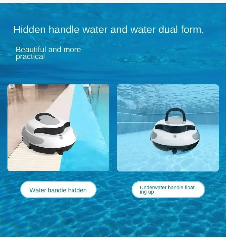 Fully automatic intelligent swimming pool robot, swimming pool suction machine, long battery life, underwater vacuum cleaner