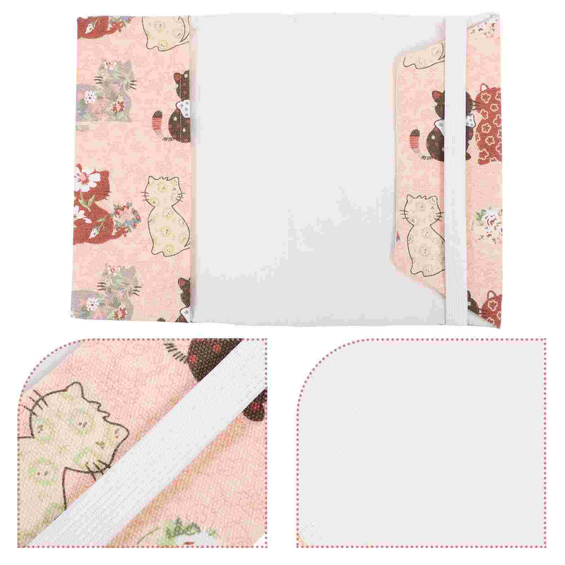 Ledger Protective Cover Book Pouches Diary Covers Delicate Cloth Foldable Protection Fabric Textbooks Reusable Washable