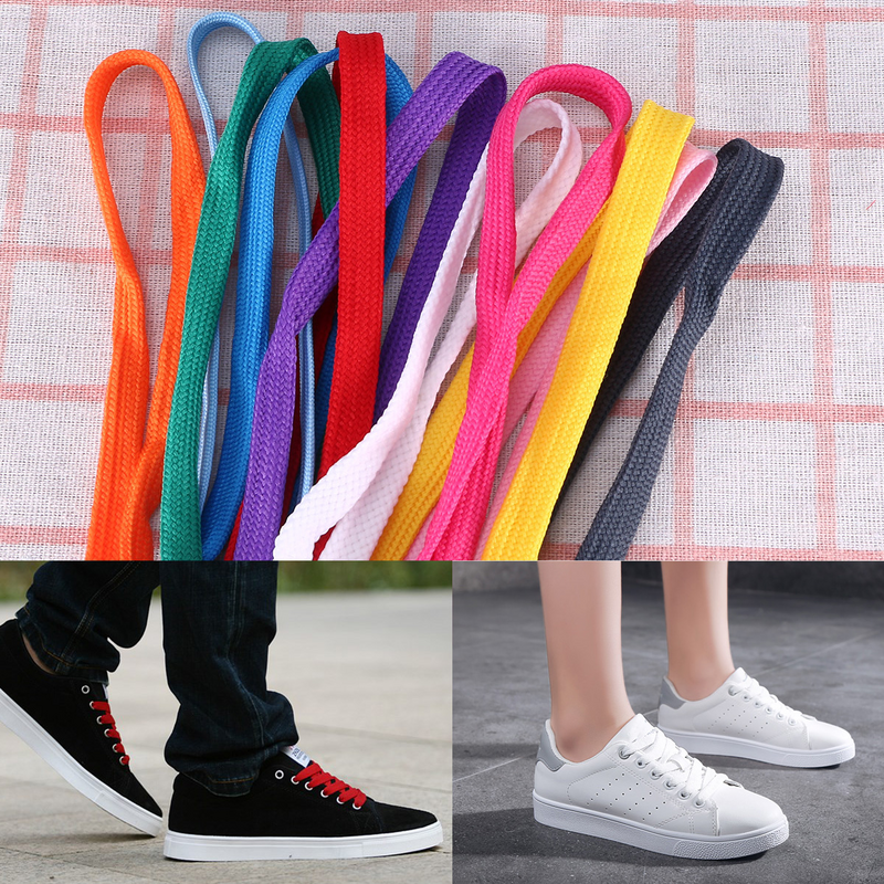 12 par płaskich kolorowych sznurowadła sznurków do butów na co dzień krawat do trampek i płóciennych butów (kolor mieszany