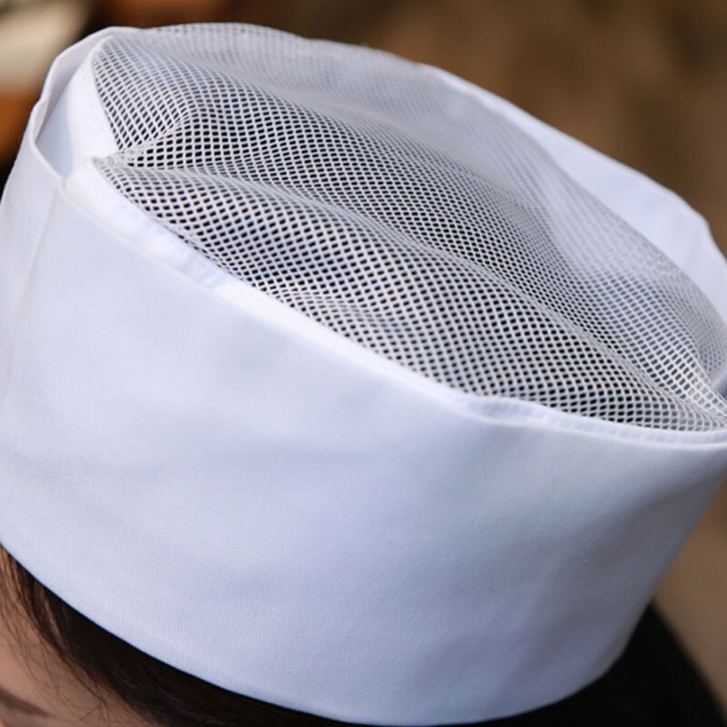 Hotel Kitchen Cooking Both Sexes Chef Hat Double Layer Breathable Mesh Hat Sushi Restaurant Catering Serve Waiter Cook Cap