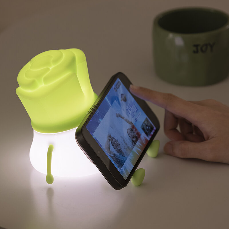 Lampu Led bayi silikon, lampu malam Led Sensor sentuh cerdas Usb Mini dapat diisi ulang daya untuk kamar anak