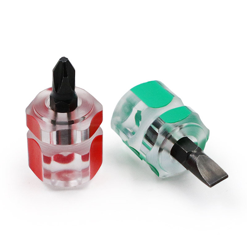 Set Kit Obeng Mini Kecil Portabel Kepala Lobak Obeng Transparan Menangani Perbaikan Alat Tangan Perbaikan Mobil Presisi