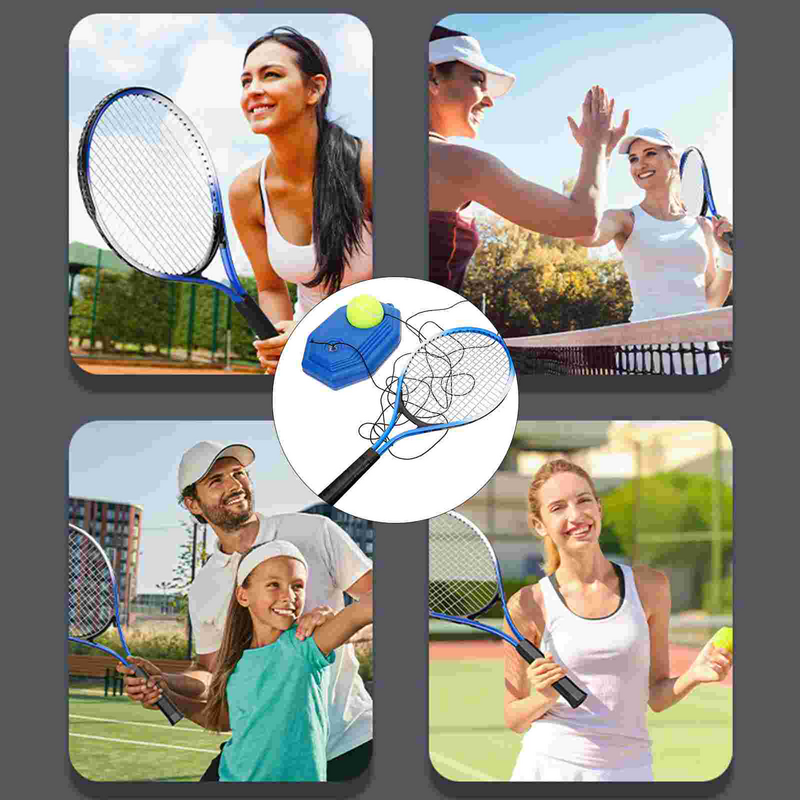 Тренировочный мяч для тенниса с резинкой, тренировочное оборудование для тенниса, тренажер для бадминтона, Соло