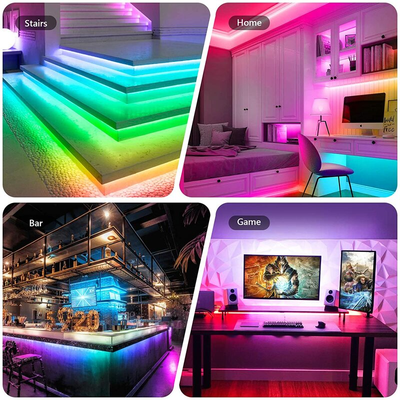 2M 5M 10 mws2811 DreamColor LED Strip Lights,16.4ft RGBIC TUYA wi-fi Phone App Controlled Waterproof Smart Music Sync Light Strip