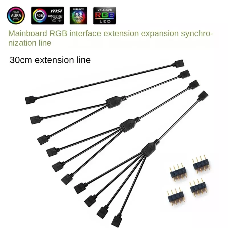Computer Motherboard RGB Split Synchron kabel 12V 4-polige Verlängerung Kabel 5V Argb 3-polige Nabe für Asus Gigabyte Msi RGB Fusion
