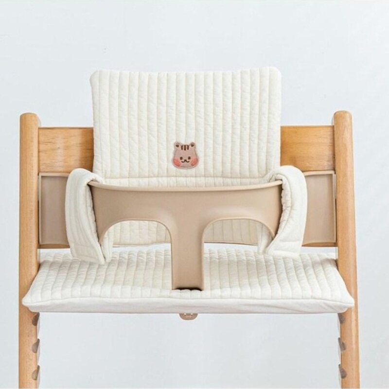 Non-Slip Baby High Chair Almofada, Cartoon Bear, Cadeira de jantar Back Support, Soft Pad for Stokke Chair