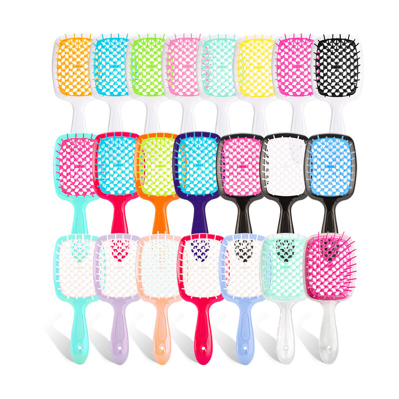 Wide Teeth Air Cushion Combs Kids Detangling Scalp Massage Hair Comb Hair Brush Hollowing Out Home Salon DIY Hairdressing Tools