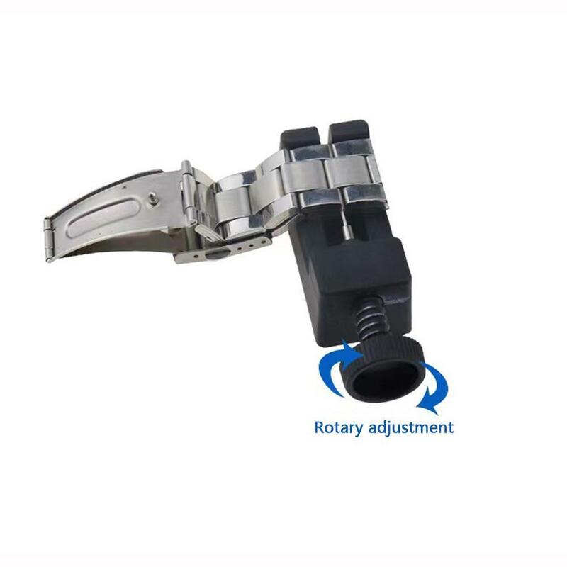 Kit di smontaggio dello strumento di riparazione del perno di collegamento del cinturino del cinturino del regolatore dell'orologio in plastica regolabile per la riparazione dell'orologio Par O7D6