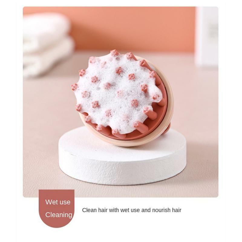 Rounded Silicone Shampoo Brush Not Hurt The Skin Household Hair Cleaning Shampoo Artifact Shampoo Brush Soft Cleaning Comb