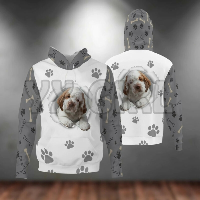 39huahua-ユニセックスの犬のプリントフード付きスウェットシャツ,楽しい,カジュアル,ストリート