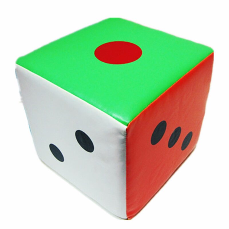 20CM Colorful Giant Sponge Faux Leather Dice Six Sided Game Toy Party Playing School