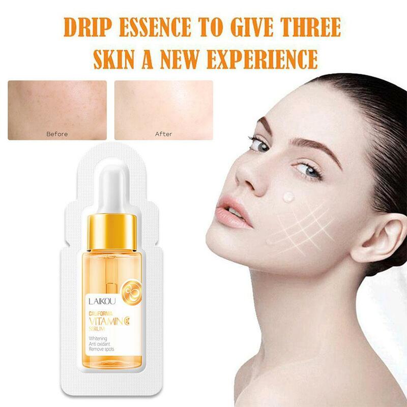 1.5ML Vitamin C Face Serum Hyaluronic Acid Essence Care Anti-aging Lines Repair Skin Moisturizing Fine Brighten Whitening F C2C6
