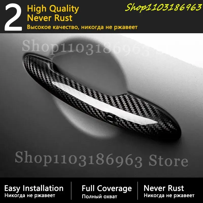 For Volkswagen 3C CC B6 B7 B7.5 08-16 Black Chrome Car Door Handle Cover Trim Styling Accessories Car Stickers Auto Accessories