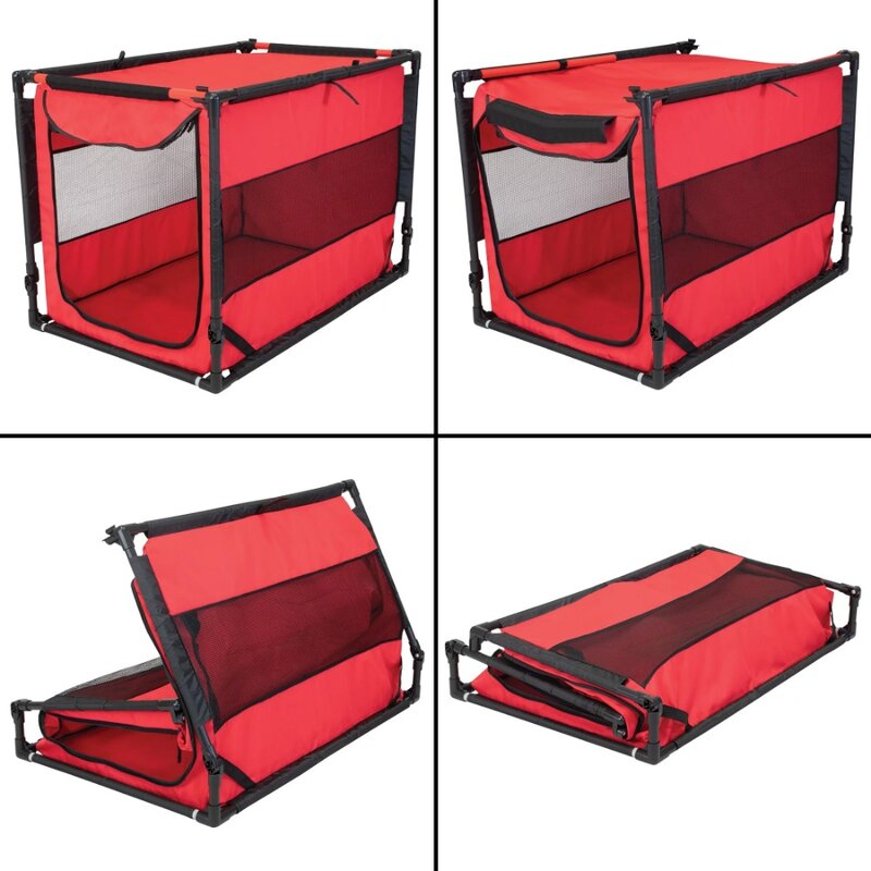 Vibrant Life Large Portable Dog Kennel, Red