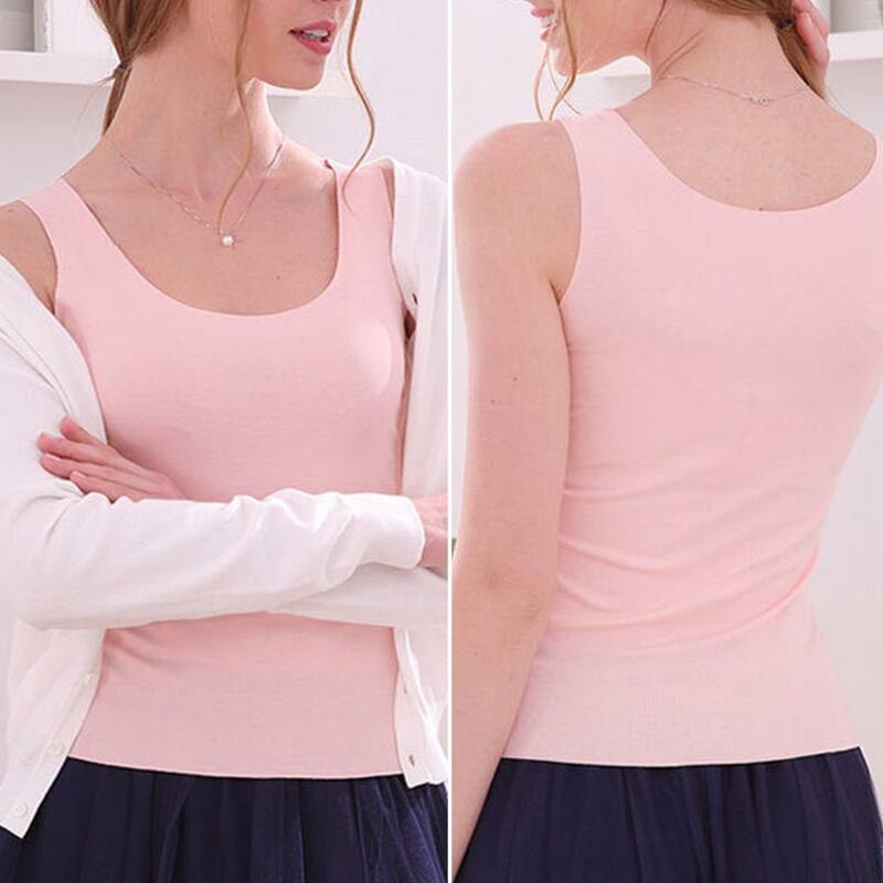 Simple Thin Off Shoulder Undershirt Breathable Women Vest Good Stretch Off Shoulder Undershirt for Daily Wear