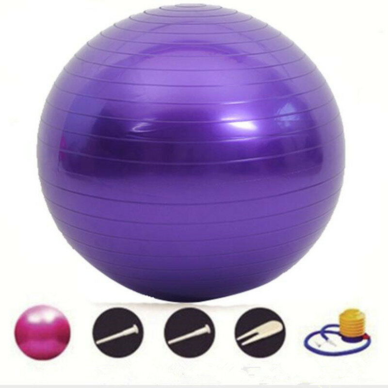 Bola Yoga bola kebugaran olahraga Pilates burung Fitball latihan latihan latihan bola pijat Gym bola 45cm