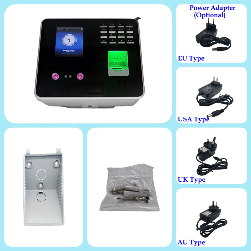 ZKTime 5.0 Tcp/ip Biometric Face Attendance System Fingerprint Time Clock Employee Attendace Management Electronic Device
