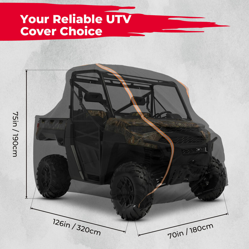 Cubierta de almacenamiento para vehículos utilitarios UTV Protect, Compatible con Polaris Ranger 570 900 1000 RZR 900 modelos 2014-2021, lado a lado SxS