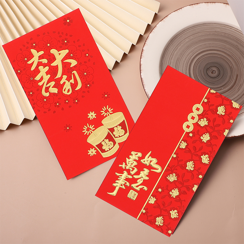 ซองแดงแบบใหม่ปีใหม่ Hongbao สำหรับปีใหม่2021กระเป๋าสีแดงของขวัญวันเกิดแต่งงานกับฮงเปา