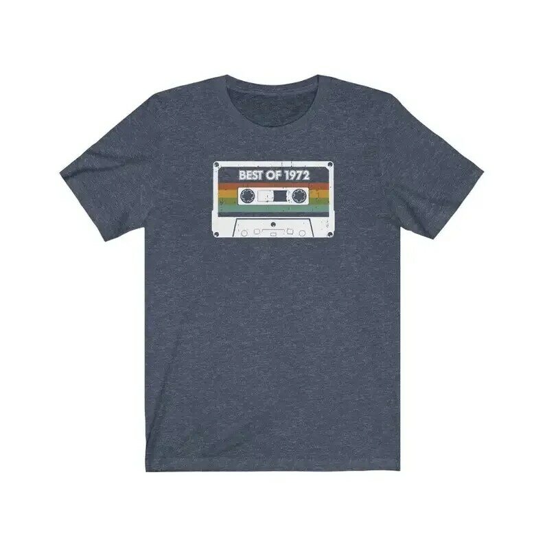 Y2k 그래픽 티셔츠, 50 번째 생일 선물, 1972 카세트 셔츠, 미적인 카와이 옷, 고스 하라주쿠 탑