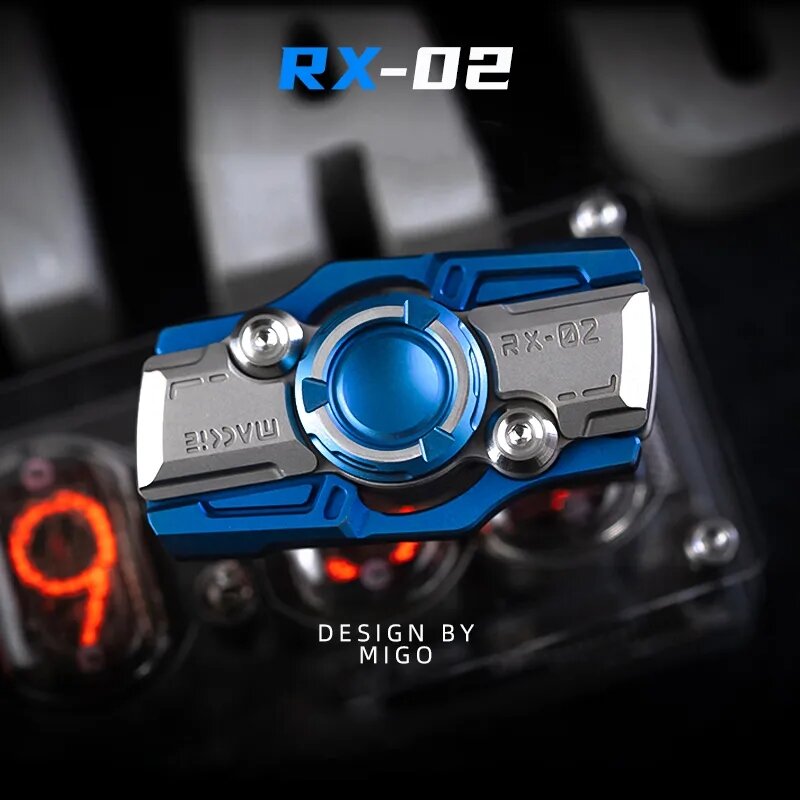 Mackie rx02スライダーfidget spinnerアダルト減圧玩具edc高速回転
