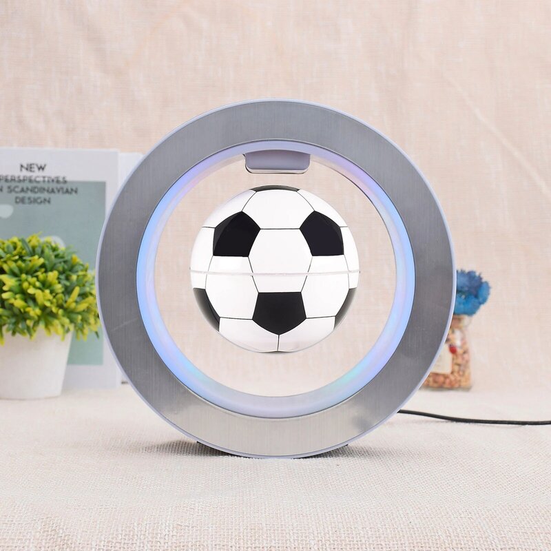 Lewitacja magnetyczna pływająca piłka do piłki nożnej z lampką LED pływająca piłka nożna na biurko do pracy w domu gadżet prezent urodzinowy dla mężczyzn dzieci