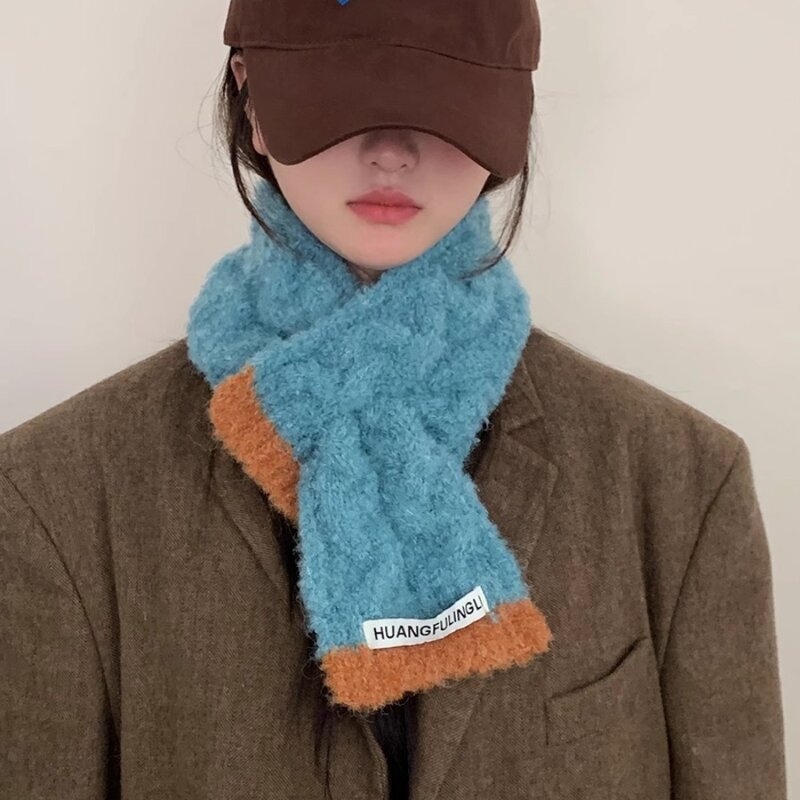 Strick-Schals im koreanischen Stil Neuer Nackenschutz hält warmes, dickes Halstuch, wind dichte Damen schals, Damen