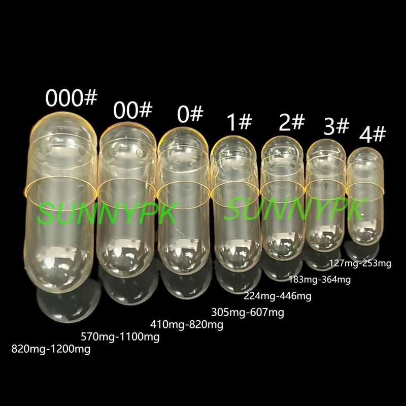 00 size Vacant Capsules 100PCS! Colored GMP Standard!Hard Gelatin Empty Capsule,Vacant Capsules ,Pill Case, joined capsules