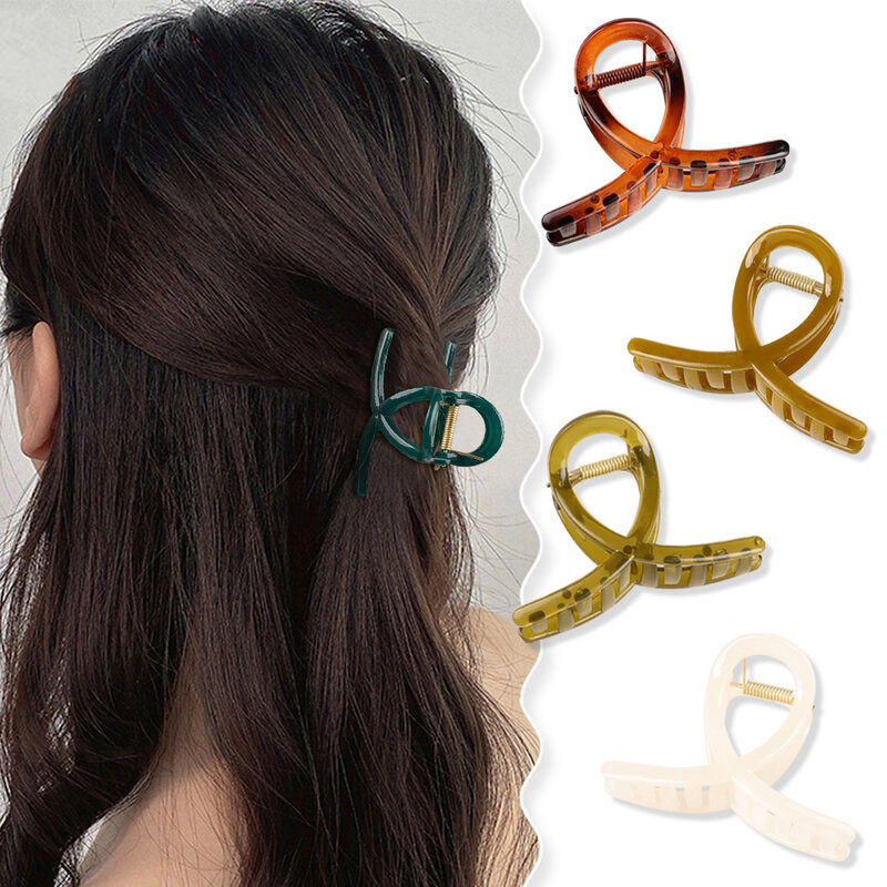 2023 Fashion Small Hair Claws Girl Ponytail Holder Hairpins Hair Clip Shark Clip  Elegant Casual Hair Accessories Headwear