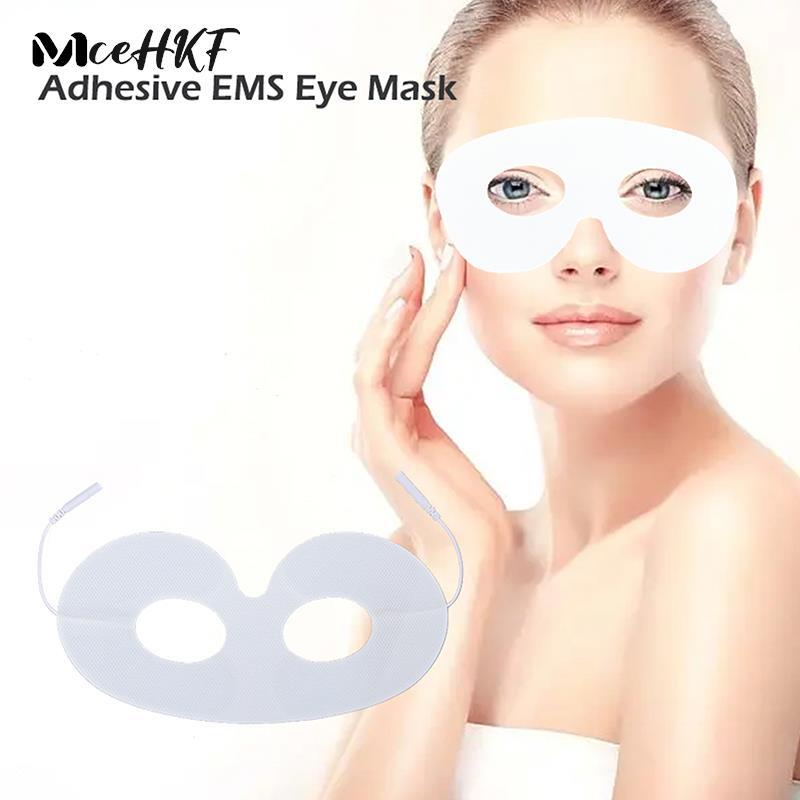 Cubierta de máscara de ojos EMS autoadhesiva, almohadilla de electrodo Tens para terapia de pulso electrónica, masajeador con orificio de enchufe, no tejido