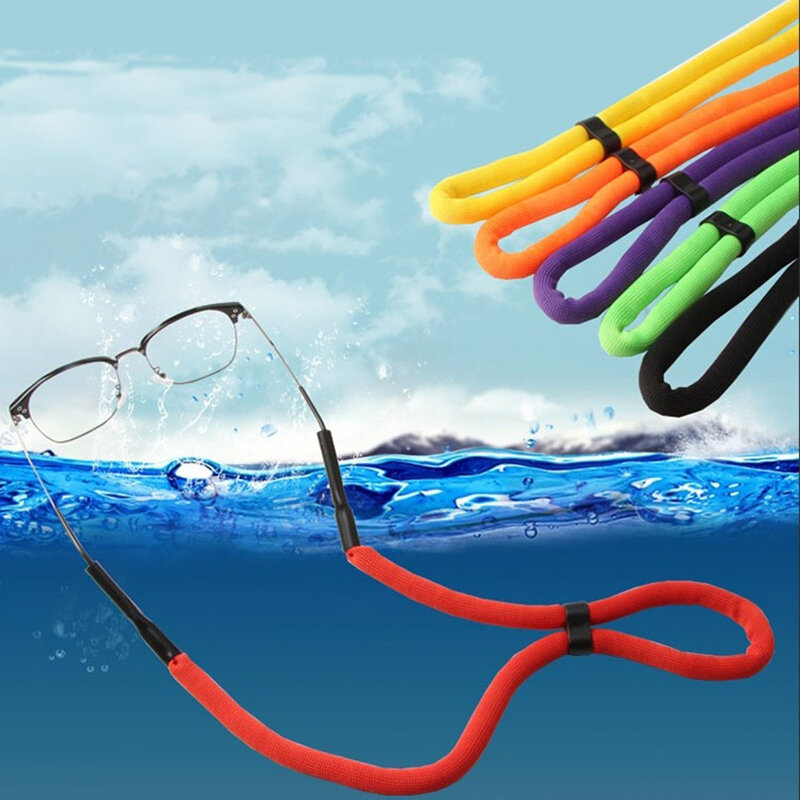 Natação Floating Foam Eyeglasses Chain Straps, Cordão de óculos, Correia de óculos, Anti-Slip Lanyard, Suporte ajustável