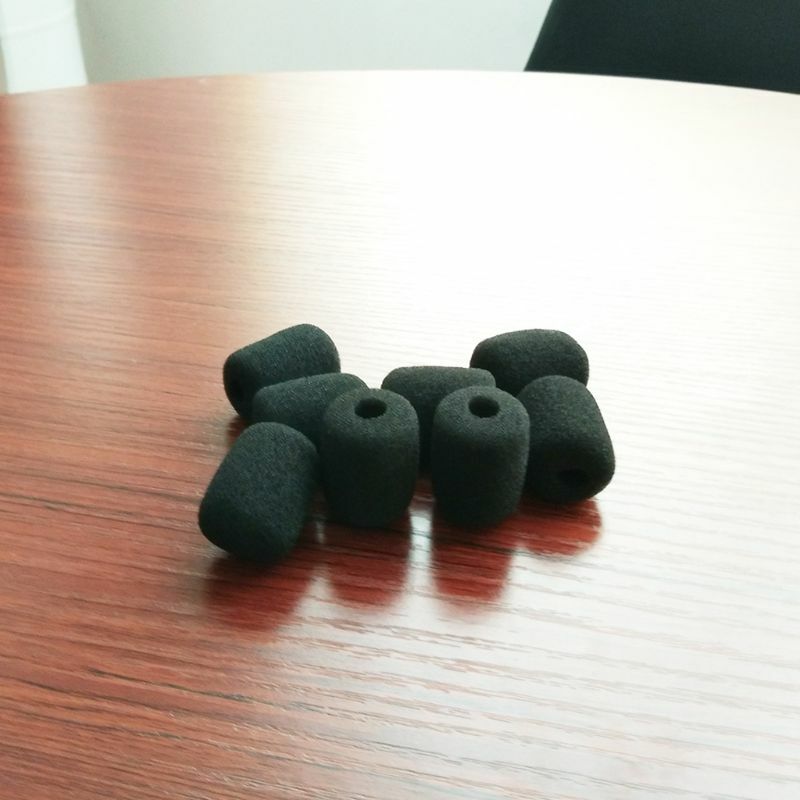 5 Stück schwarze Mikrofon-Headset-Schaumstoff-Schwamm-Windschutzscheiben-Mikrofonabdeckung