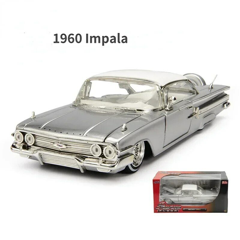 Jada-coche de aleación de Metal fundido a presión para niños, juguete de coche clásico de alta simulación, modelo CHEVY IMPALA, 1:24, 1960