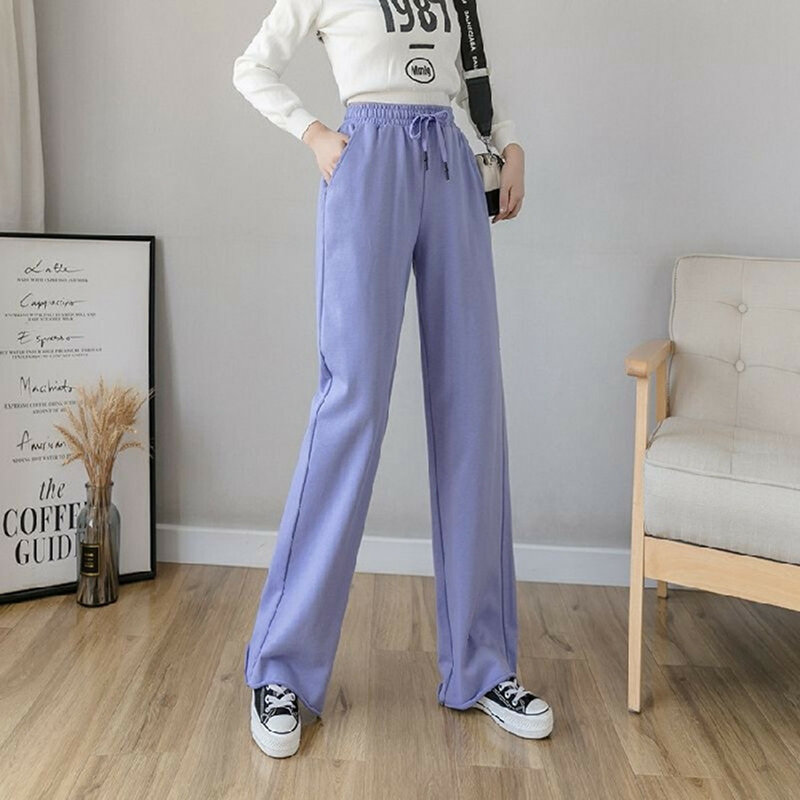Sweatpants For Women 2024 Spring Summer New Solid Baggy Fashion Oversize Sports Pants Black Trousers Female Joggers Streetwear