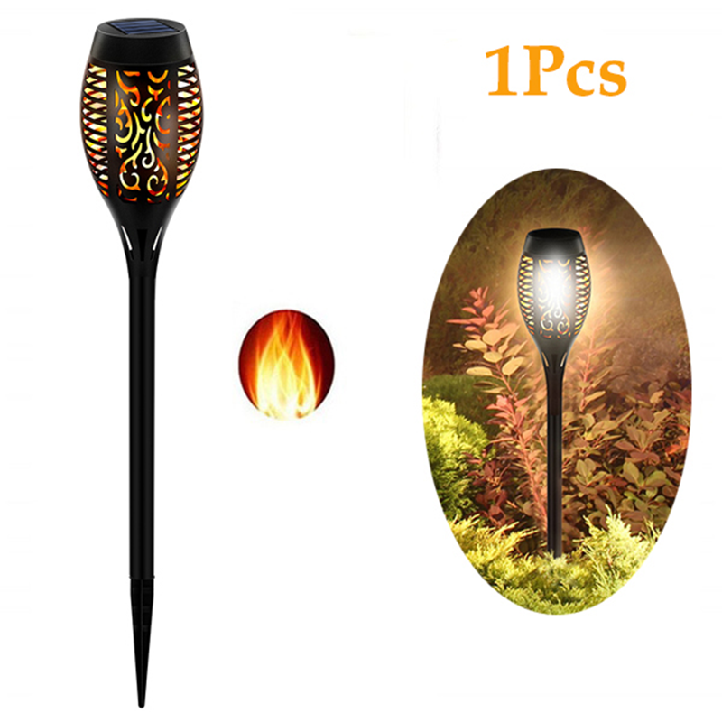 1PC 12LED 1W Solar Flame Lamp Outdoor Induction Torch Lamp Garden Courtyard Ground Decorative Landscape Lamp
