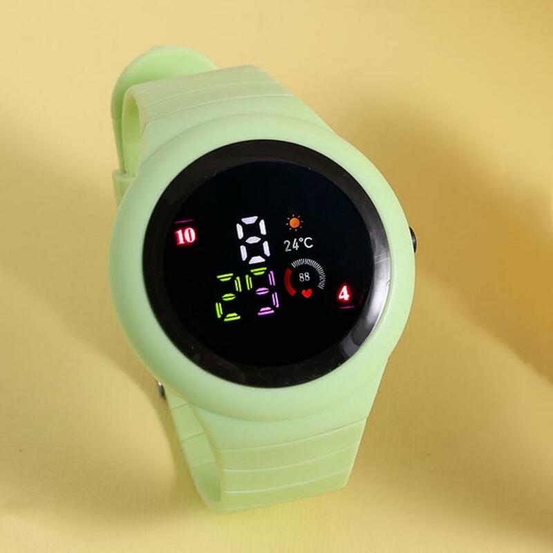 Jam tangan LED wanita, jam tangan olahraga LED anti air, jam tangan elektronik wanita, tali silikon, tampilan bercahaya dengan kalender penuh, jam tangan Digital