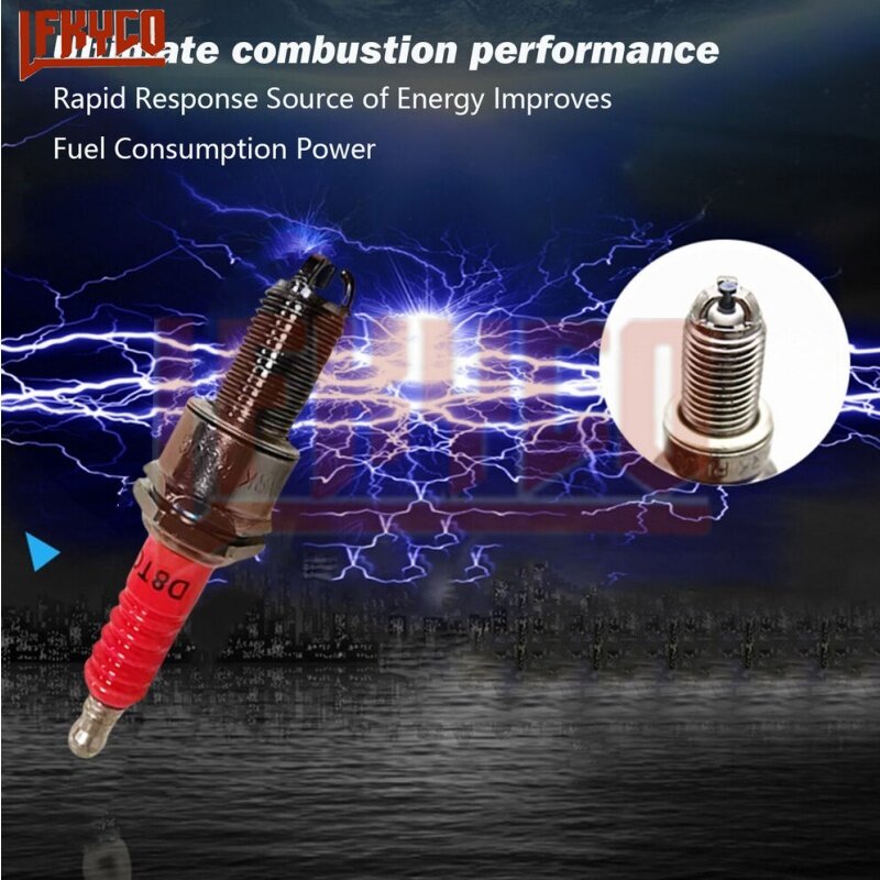 1/2/3/4/5PCS 3 Electrode A7TC D8TC Iridium Spark Plugs Ignition Candle for GY6 50CC 70CC 90CC 125CC 150CC ATV Sparkplug Cap Moto