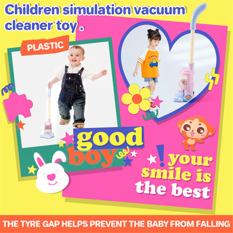 Kinderen Elektrische Stofzuiger Speelgoed Simulatie Vacuüm Vanger Kinderen Doen Alsof Schoonmaken Educatief Speelgoed Mini Vacuüm, Blauw