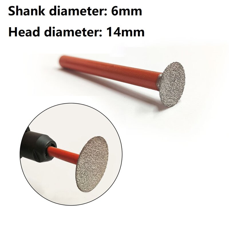 T Style Diamond Grinding Head punti montati 6mm Shank Cutter Head Stone Jade Carving frese lucidatura strumenti per incisione 8-30mm